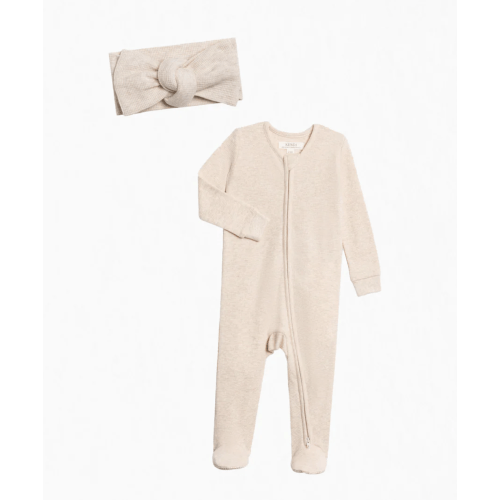 Winter Waffle Sleeper and Bow Set