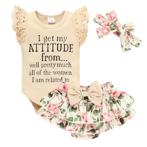 ZOELNIC Newborn Baby Girl Clothes Infant Ruffles Romper Shorts Set Floral Summer Outfits Cute Baby Clothes Girl