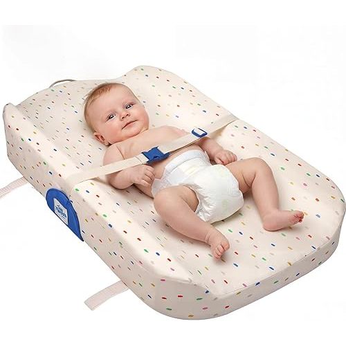 Tiny Marvels Baby Changing Pad with Cover, Waterproof Diaper Changing Pad with Non-Slip Base, Soft Contoured Changing Pad for Dresser, Nursery & Travel
