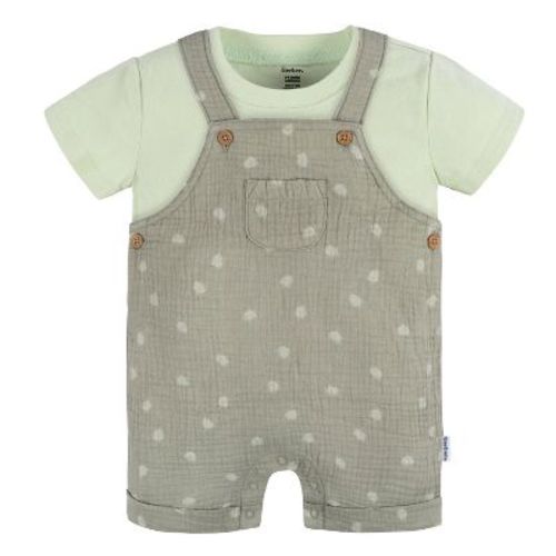 Gerber Baby Romper And T-shirt - Palms - 0-3 Months - 2-piece