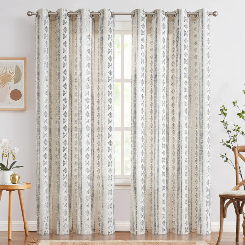 Union Rustic Amadas Linen Semi-Sheer Curtain Pair & Reviews | Wayfair