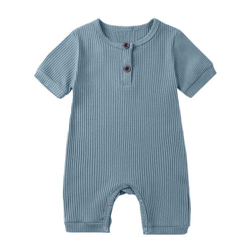 WRKEKC Baby Girl Casual Romper, Toddler Girl Summer Jumpsuit, Child Printed Newborn Lace Up Button Round Neck Long Sleeve Long Rompers