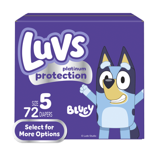 Luvs Baby Diapers Size 5 27+ lbs 72 Count with Triple Leakguard Protection and Wetness Indicator