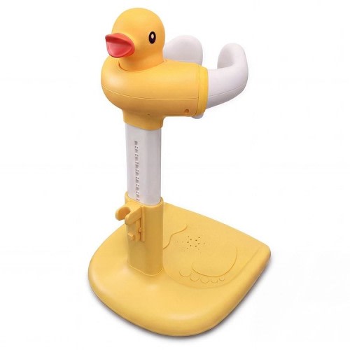 Playpals Adjustable Baby Bath Shower Stand Support w/ Hand Holder Anti-Slip Base for 8–36 Months - Yellow