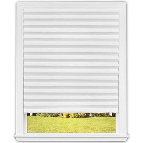 Redi Shade No Tools Original Light Filtering Pleated Paper Shade White, 36" W x 72" L, 6 Pack