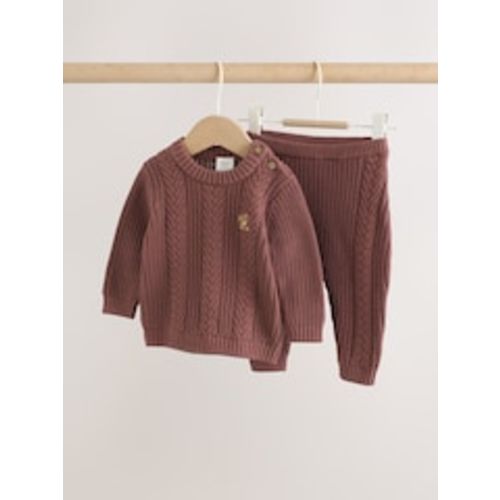 Buy Chocolate Brown Baby Cable Knit Jumper and Leggings Set (0mths-2yrs) from Next USA