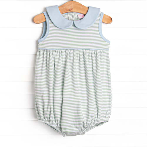 Marcella Pima Bubble, Blue and Sage Stripe – Stitchy Fish