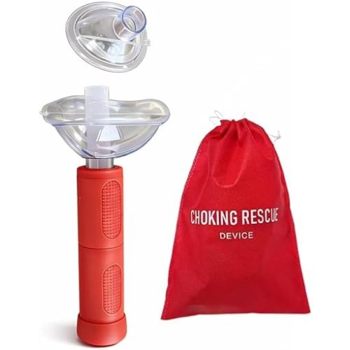 Airway Choking Rescue Device Storage Bag - Lightweight Drawstring Case for Quick Access Color Red-R1