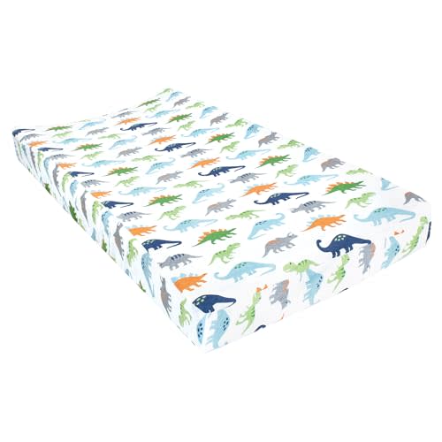 Hudson Baby Unisex Baby Changing Pad Cover, Dinosaurs, One Size
