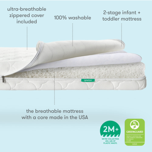 Newton Baby Breathable 2-Stage Crib Mattress - white