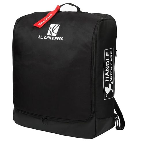 J.L. Childress Padded Compact Travel Stroller Bag for Airplane, Black