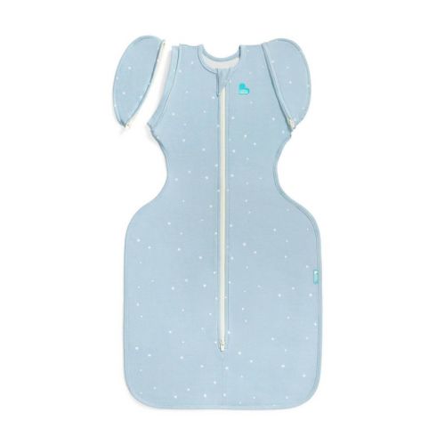 Love to Dream Baby Boy Transition Bag - Cotton 1.0 TOG Sleeveless Swaddle Wrap - Twinkle Blue - M