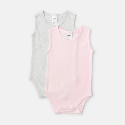 2 Pack Sleeveless Bodysuits - Kmart