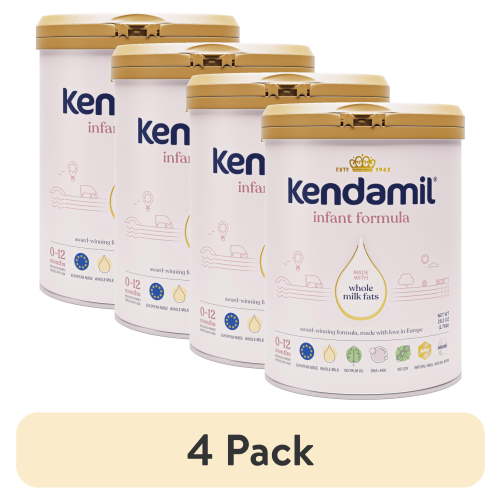 (4 pack) Kendamil European Whole Milk Classic Infant Formula Powder with HMOs, Prebiotics & DHA, 28.2 oz