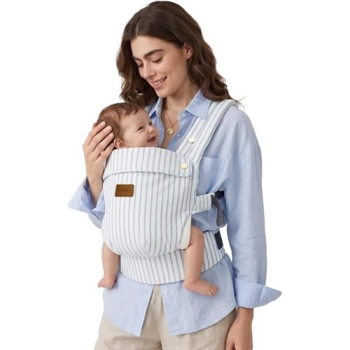 Momcozy Baby Carrier - Ergonomic, Cozy and Lightweight Carrier for 7-45lbs | Effortless to Put On, Ideal for Hands-Free Parenting, Enhanced Lumbar Support, Purehug for Infant to Toddler, Clover Lace