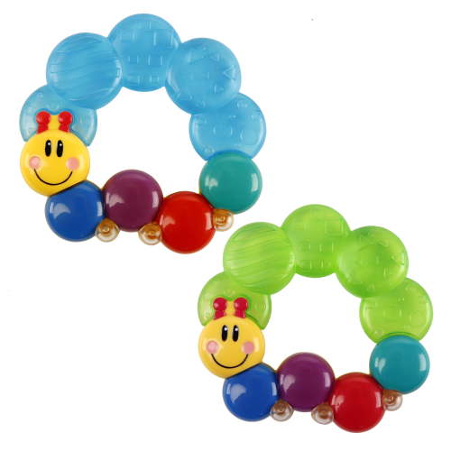 Baby Einstein Teether-pillar Rattle and Chill Teething Toy, Ages 3 months +