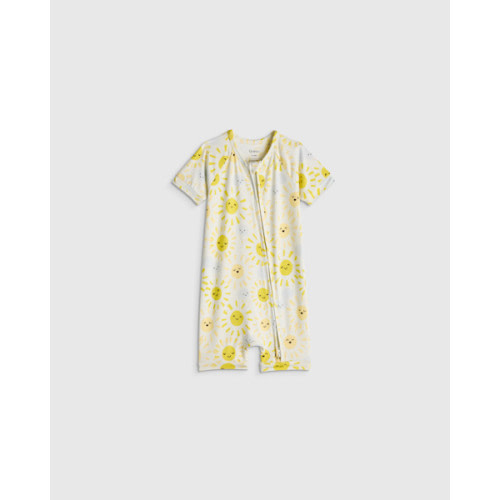 Bamboo Shortie Onesie Pajama - Baby in sunshine