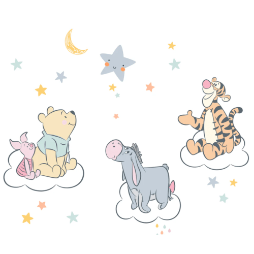 Disney Baby Winnie the Pooh Hugs Piglet/Eeyore/Tigger Wall Decals – Lambs & Ivy