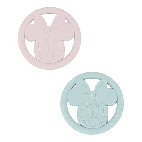 Cudlie Disney Silicone Teether Toy Set for Infants, Food Grade and BPA Free Teethers for Babies 6-12 Months, 2-Pack Teether Toys for Newborns