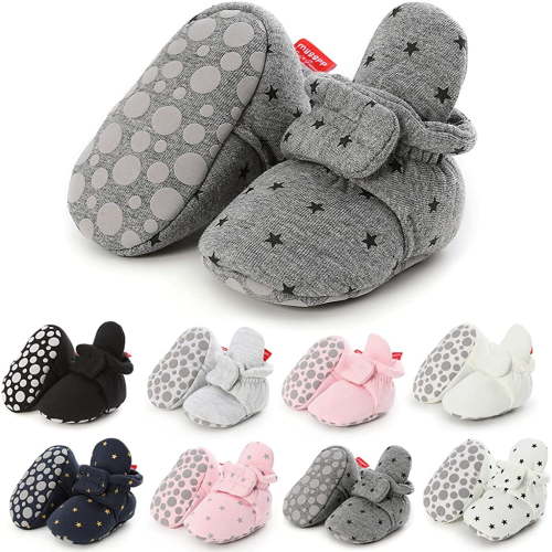 Baby Booties Infant Newborn Boys Girls Slippers Warm Crib Sock Shoes Indoor First Walker Prewalker