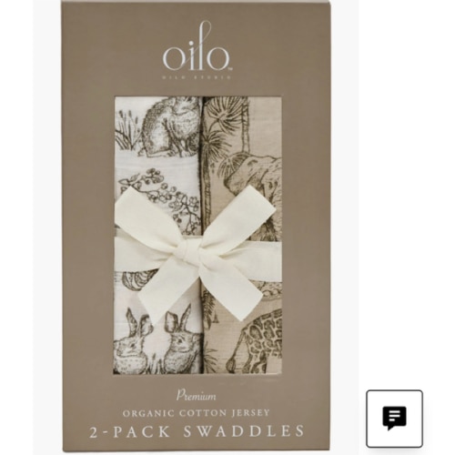 Assorted 2-Pack Organic Cotton Jersey Swaddle Blankets