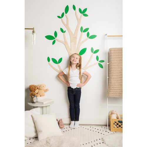 Wooden Growth Chart for Wall,Tree Design, Height Chart for Kids | Playroom Wall Decor, Toddler Room Decor, Nursery Decor, Kids Room Decor