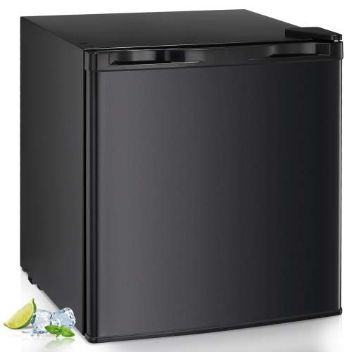 WAA Mini Freezer,1.1 Cu.ft Upright Freezer with Reversible Single Door,Removable Shelves,Small Freezer with Adjustable Thermostat for Home/Kitchen/Office (Black)