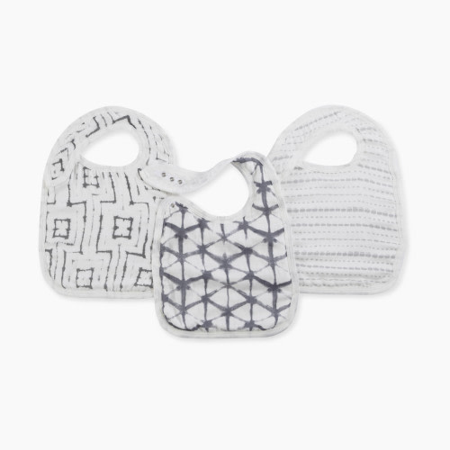Aden + Anais Silky Soft Snap Bib (3 Pack) - Pebble Shibori