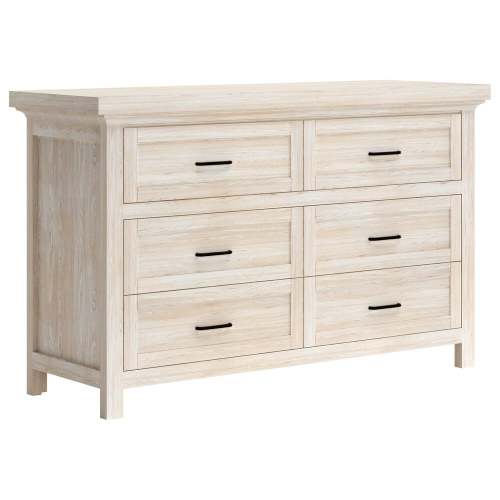 Eastern Shore Westfield 6-Drawer Dresser in Brushed White