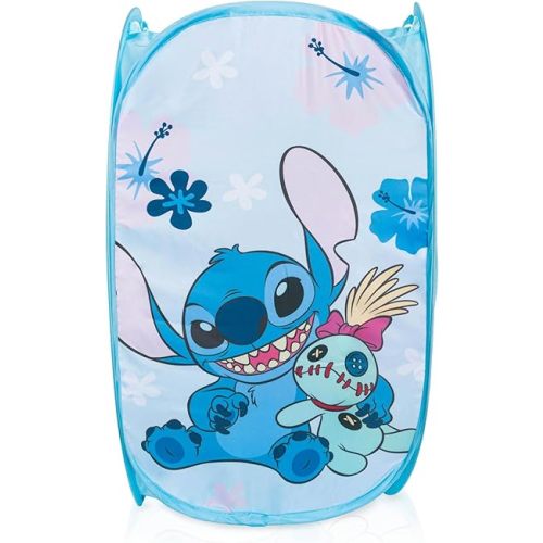 Jay Franco Disney Lilo and Stitch Pop Up Hamper - Mesh Laundry Basket/Bag with Durable Handles - Storage for Clothes and Toys