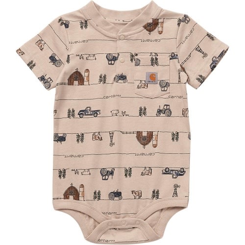 Carhartt Boy's Infant Henley Farm Print Bodysuit - Country Traditions Clothing