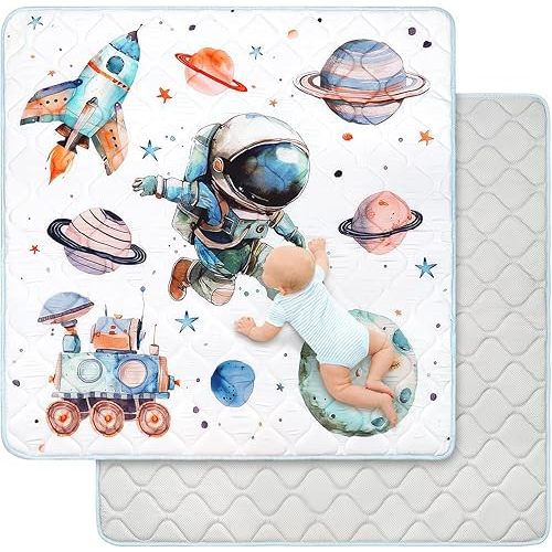 Baby Play Mat for Floor 50 * 50 inch, Extra Thick Soft Cushioning Foam Mat for Kids, Non Slip & Washable Crawling Mat for Toddler, Padded Play Mat for Baby Tummy Time