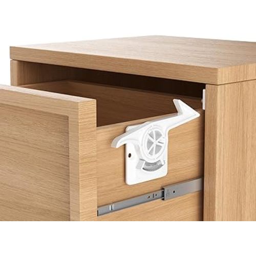 6 Pack Child Safety Drawer Locks - THAULANG Zero Gap Invisible Drawer Latches with Strong Adhesive，Easy Installation