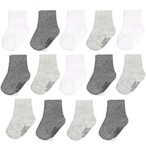 Fruit of the Loom Baby 14-Pack Grow & Fit Flex Zones Cotton Stretch Socks - Unisex, Girls, Boys