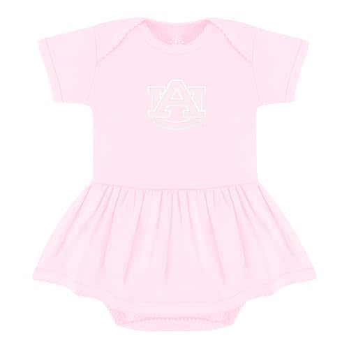 College Baby NCAA Picot Bodysuit Dress Short Sleeve, for Girls, (0-24 Mos)