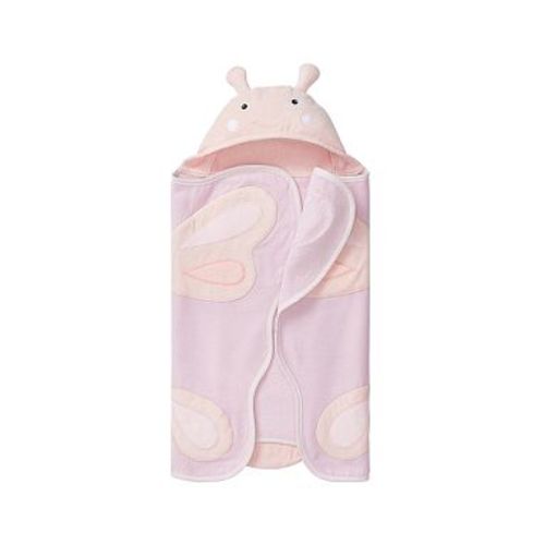 Butterfly Critter Nursery Bath Wrap , Lilac Multi