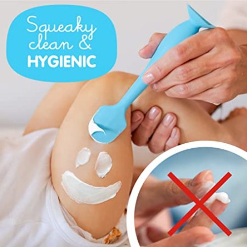 Bumco Baby Diaper Rash Cream Applicator - Baby Bum Brush Diaper Cream Spatula for Butt Paste Diaper Cream - Newborn Baby Essentials, Perfect for Baby Registry, Baby Shower Gifts - Blue