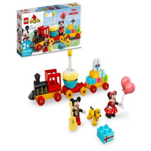 Duplo 10941 Disney Junior Mickey & Minnie Birthday Train Toy Building Set with Pluto Minifigure