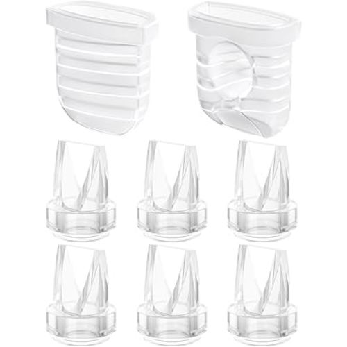 8PCS Duckbill Valves Silicone Diaphragm for Nuliie Breast Pump, Compatible with Lansinoh Discreet Duo Replacement Pump Parts S32 Breast Pump Accessories