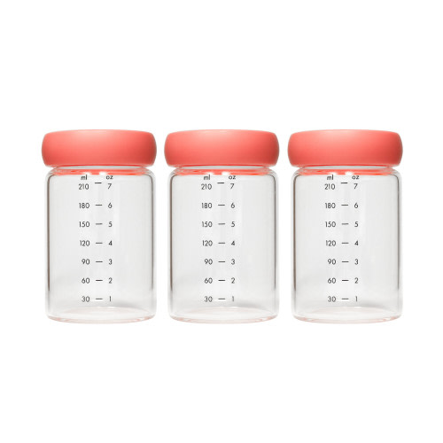 CACHE™ Glass Storage Bottles with Lids – 7 Oz – 3 Pack