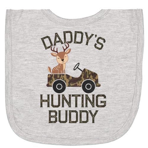 inktastic Daddy's Hunting Buddy Deer Camo Newborn Bib