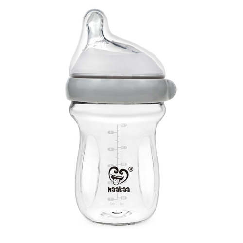 Haakaa Generation 3 Non-Toxic Sustainable Glass Baby Bottle 6 oz/160 ml, 1 PK