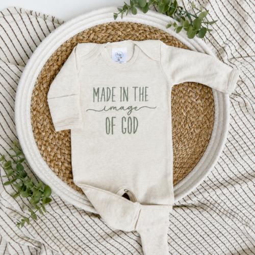 Made in the Image of God Baby Romper - Ruffle Me This