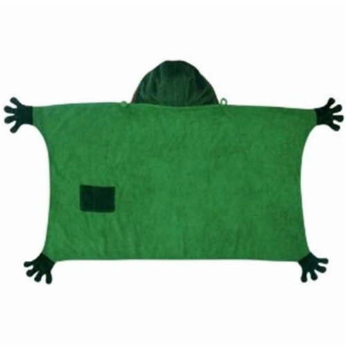 Kidorable Baby Boys Green Frog Top Button Cotton Absorbent Hooded Towel S
