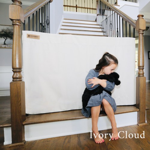 Banister-to-Banister Fabric Safety Gate – Stylish, No-Drill Solution | The Stair Barrier