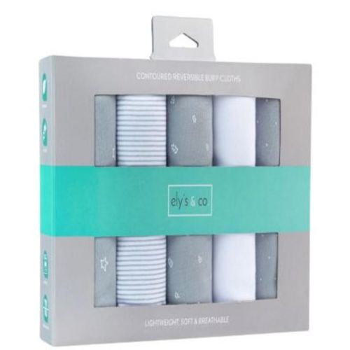 Unisex Middle Layer Reversible Burp Cloth Fleece 5 Pack - Baby