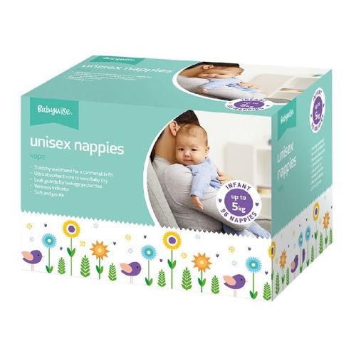 Babywise Infant's Jumbo Nappies up to 5kg 96 Pack