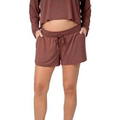 Kindred Bravely Aria Casual Lounge Short | Maternity Shorts for Women, Comfortable Pregnancy Shorts