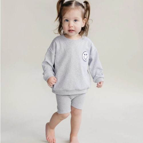 Biker Shorts Set | Gray