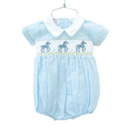 Smocked Zebra Bubble for Boys I Ruth and Ralph